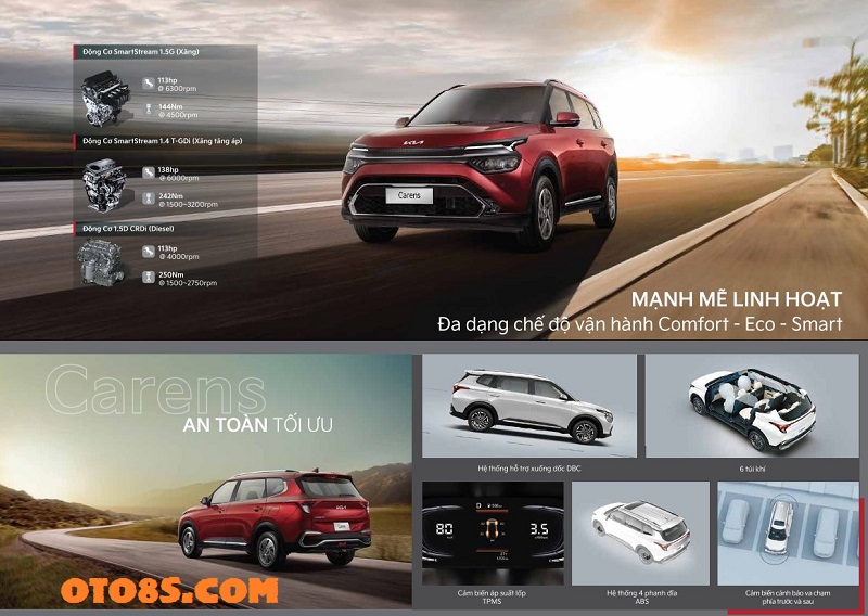 Oto8s Kia Carens 2023 Giá Bán Lăn Bánh, Hình Ảnh, Thông Số Kỹ Thuật